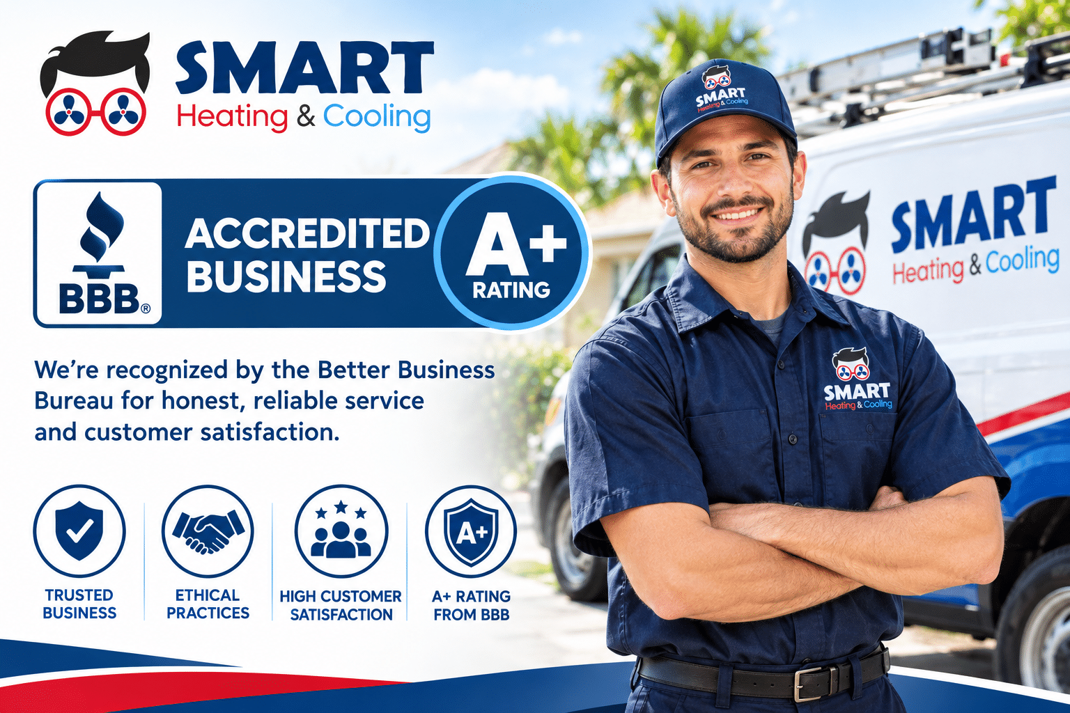 SMART Heating Cooling Accreditation Banner